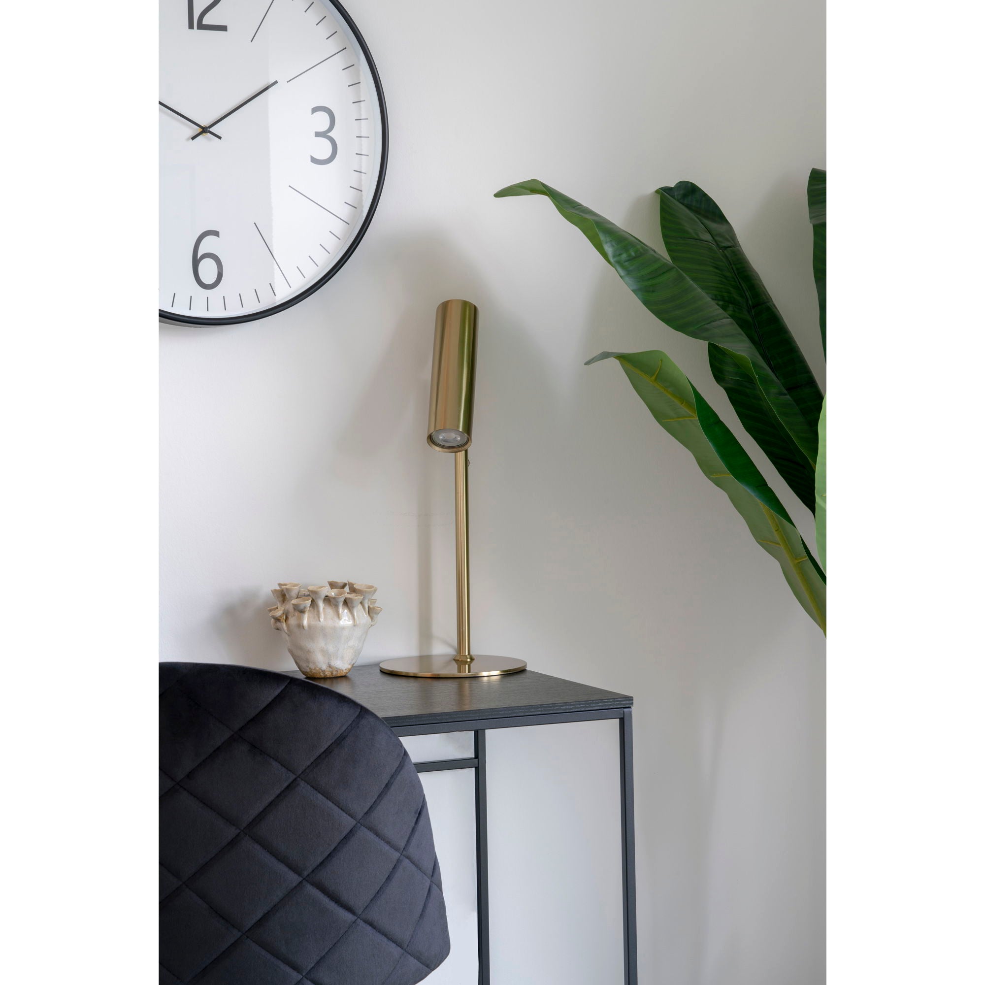 Farbe Biel – Wanduhr, Ø51 cm, schwarz/weiß, lautlos, klassisches Design